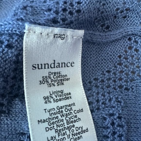 Sundance Women’s Dusty Blue Tunic Dress Lace Silk/cotton PM - Picture 10 of 10